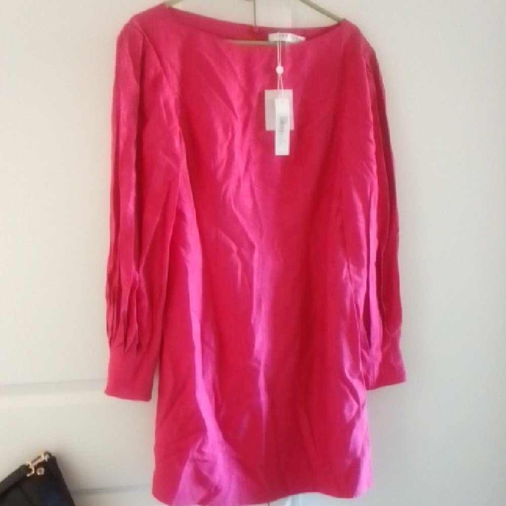 NWT Trina Turk Fuchsia Long Sleeve Dress